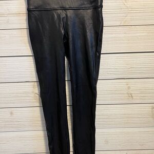 SPANX Black Faux Leather Leggings